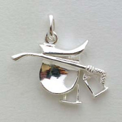 Pendentif Argent ETRIER/SELLE/CRAVACHE                 