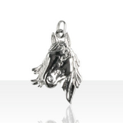 Pendentif Argent TETE CHEVAL DE FACE                   