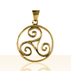 Pendentif Or ENTOURAGE FIL ROND TRISKELL 4     