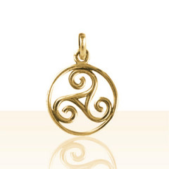 Pendentif Or ENTOURAGE FIL ROND TRISKELL 2     