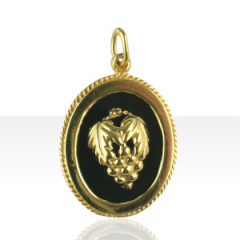 Pendentif Plaqué Or ONYX/OV-GM GRAPPE           