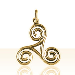 Pendentif Plaqué Or TRISKELL FIL 6              