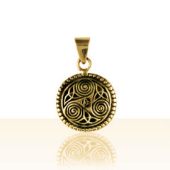 Pendentif Plaqué Or TRISKELL PERLE GM           