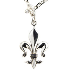 Porte-clés Argent FLEUR DE LYS                    
