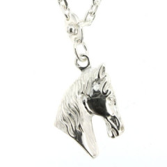 Porte-clés Argent TETE PONEY                     